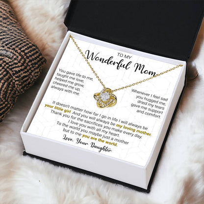 Gift For Mom - Your Little Girl - Love Knot Love Knot Necklace