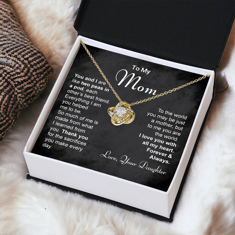 To My Mom The Love Knot Necklace Love Knot Necklace