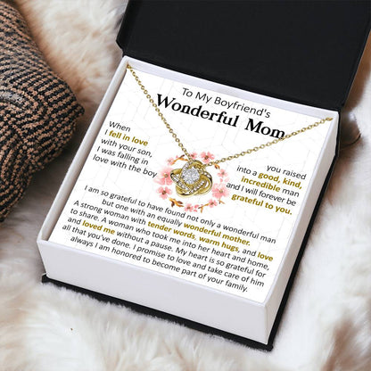 Gift For Boyfriend's Mom Forever Strong Women Love Knot Necklace Love Knot Necklace