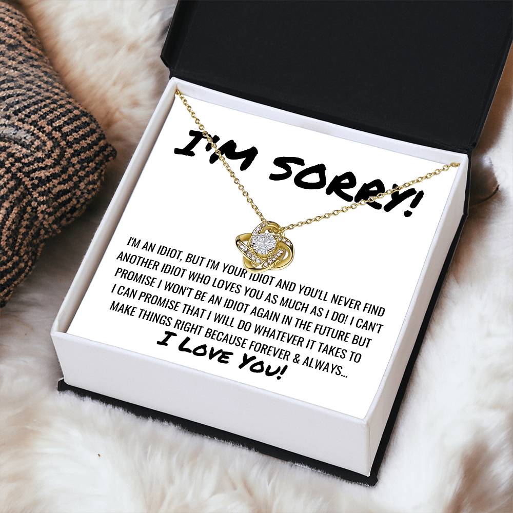 Sorry Apology Necklace 4 Love Knot Necklace