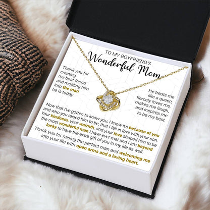 Gift For Boyfriend's Mom - Because Of You - Love Knot Love Knot Necklace