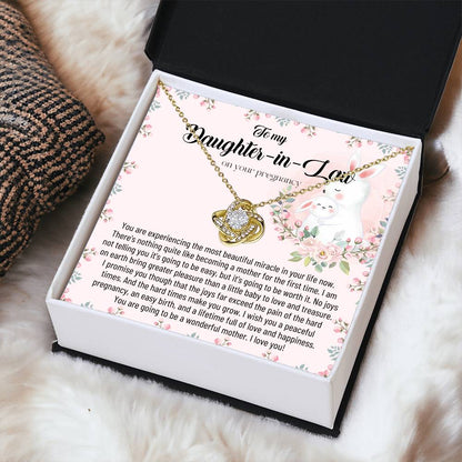 Pregnancy Gift For Daughter-In-Law Mom To Be Gift Expecting Mom Gift Pregnant Daughter In Law Gift From Mother-In-Law Postpartum Gift Love Knot Necklace