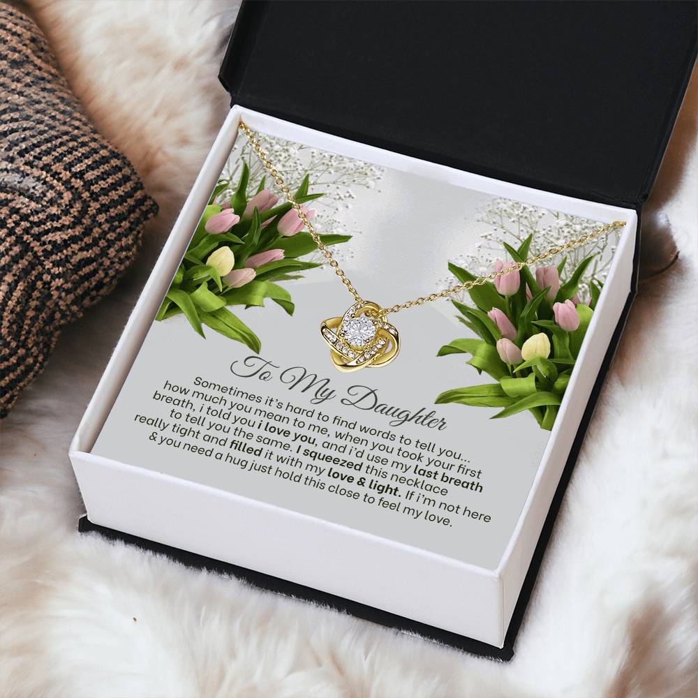 Love Knot Necklace For Daughter 3 Love Knot Necklace