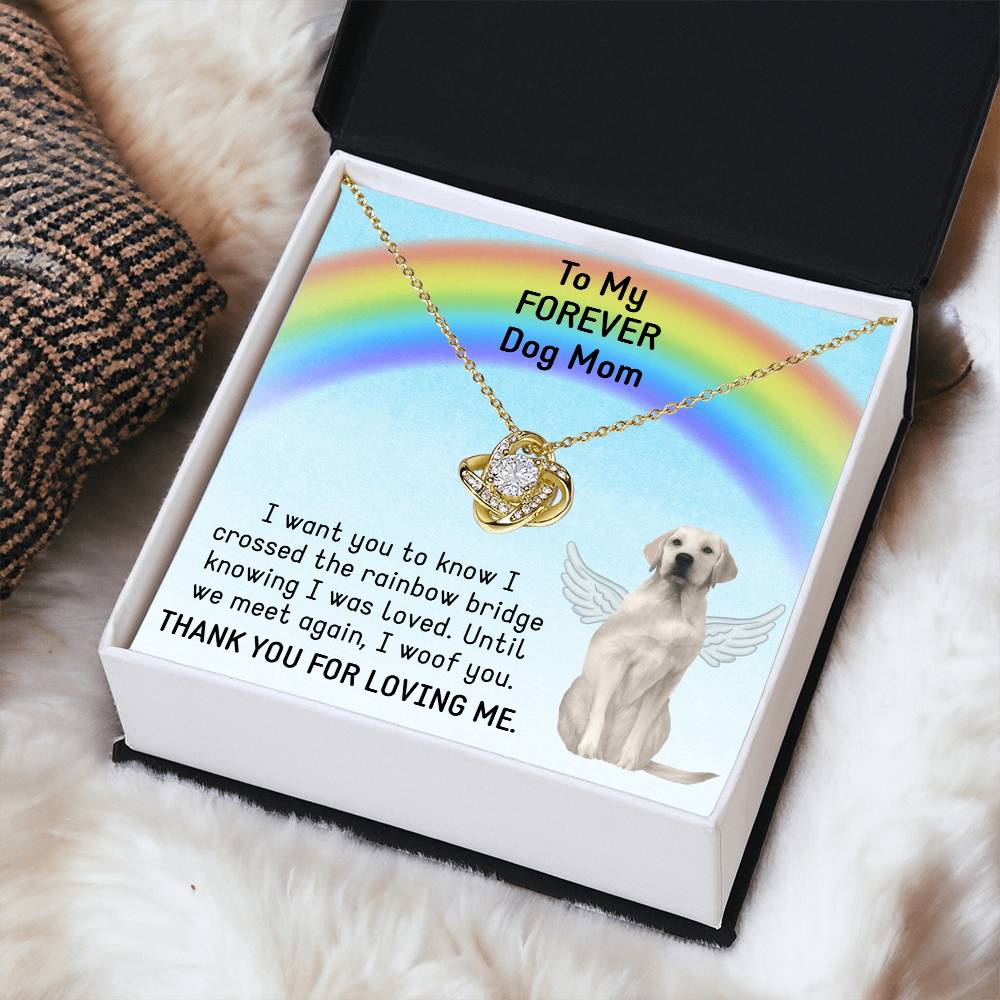 Labrador Retriever Rainbow Bridge Pet Memorial Jewelry Dog Passing Away Gift Passed Dog Gift Sympathy Gift Dog Death Pet Sympathy Gift Love Knot Necklace