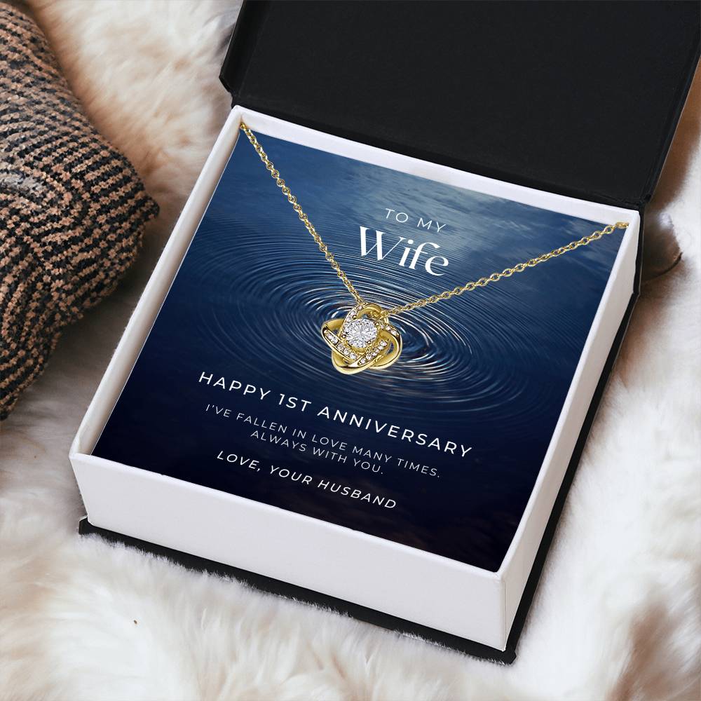 1 Year Anniversary Gift For Wife 1 Year Anniversary Gifts 1 Year Wedding Anniversary Gift Ideas 1St Wedding Anniversary Gift F(4) Love Knot Necklace