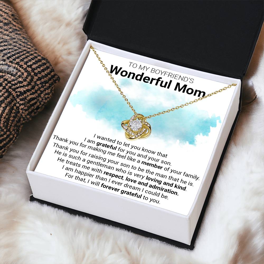 Gift For Boyfriend's Mom Member For That Love Knot Necklace Love Knot Necklace