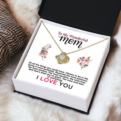 Gift For Mom - Love Knot Necklace 3 Love Knot Necklace