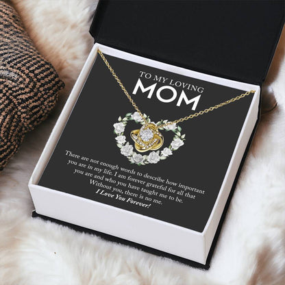 To My Loving Mom - Love Knot Necklace Love Knot Necklace