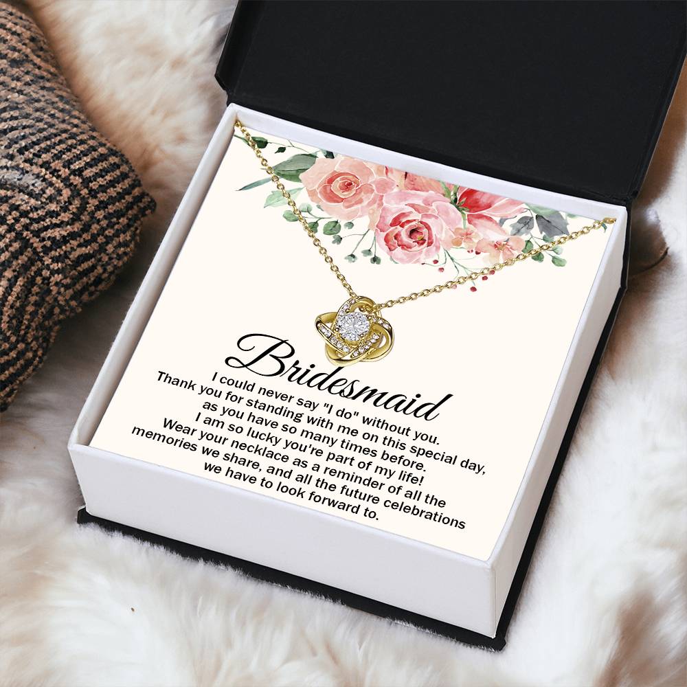 Bridesmaid Necklace Bridesmaid Thank You Gift Wedding Gift For Brid Love Knot Necklace