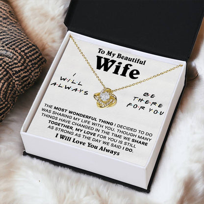 Gift For Wife Lux Be There I Do Love Knot Necklace Love Knot Necklace