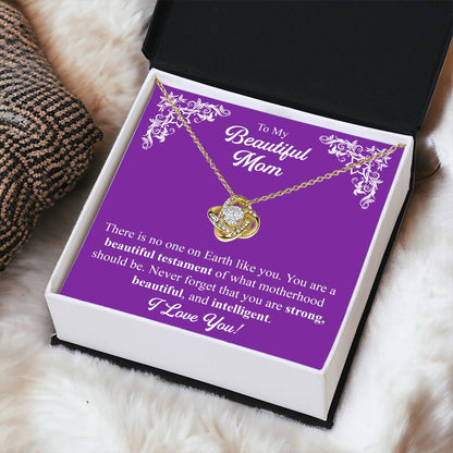 Mothers Day Gift From Daughter Mother Of The Groom Gift From Son Presents For Mom Birthday Sentimental Jewelry Necklace For Mom 4 Love Knot Necklace