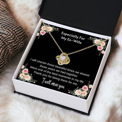 Ex-Wife Divorced Departing Gift Former Wife For My Ex Birthday Mother's Day Breakup Gift Friendship Pr Love Knot Necklace