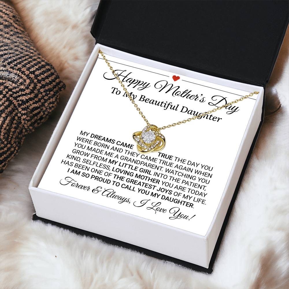 Mother's Day Gift For Daughter 1 Love Knot Necklace