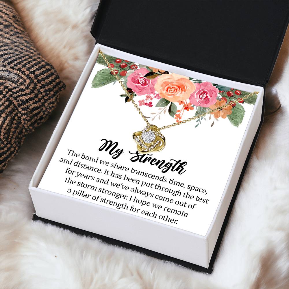 Long Distance Relationship Gift Gift For Girlfriend 1 Year Anniversary Gift For Girlfriend Necklace Jewelry With Message Card  Love Knot Necklace