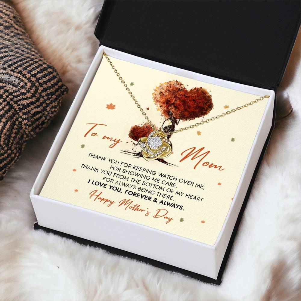 To My Mom Necklace Mother's Day Gift For Mom Thank You Mom Jewelry Gift Love Knot Necklace