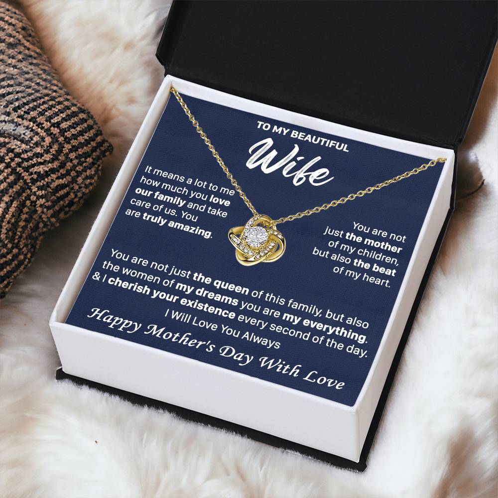 Gift For Wife Amazing The Mother Happy Love Knot Necklace Love Knot Necklace