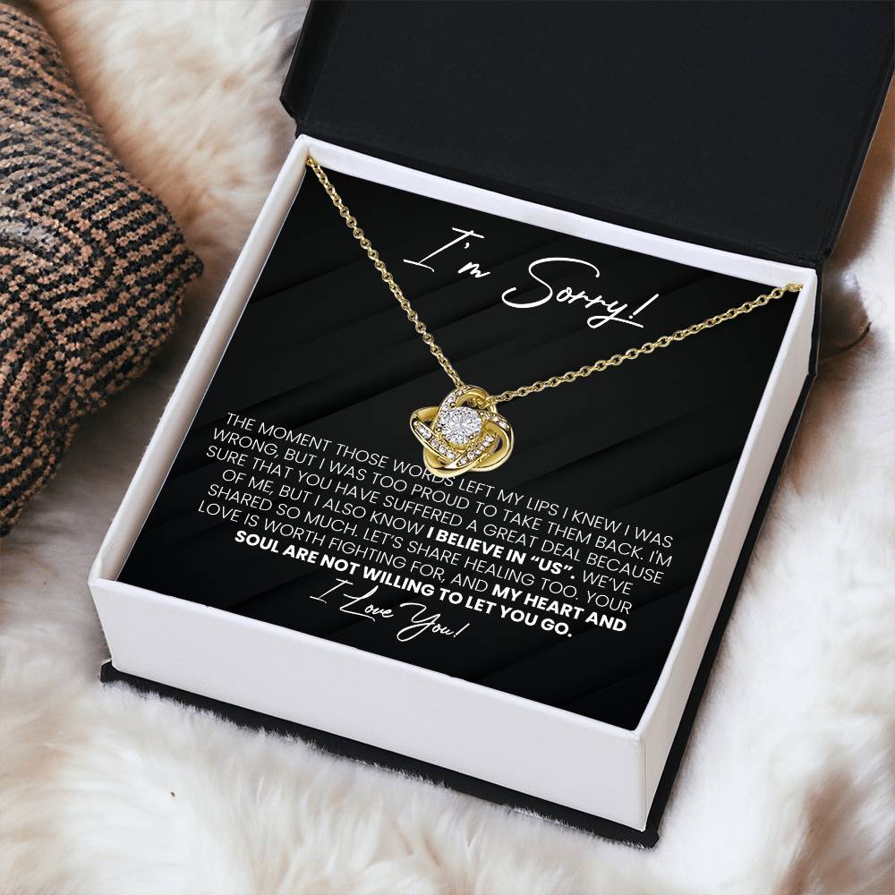 I'm Sorry Love Knot Necklace