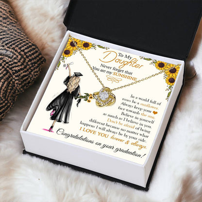 To My Daughter On Your Graduation Gift For Daughter From Mom Dad Daughter Graduatio Love Knot Necklace