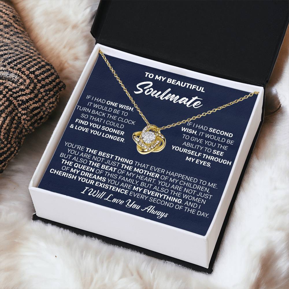 Gift For Your Soulmate - 2 Wish The Mother Love Knot Necklace Love Knot Necklace