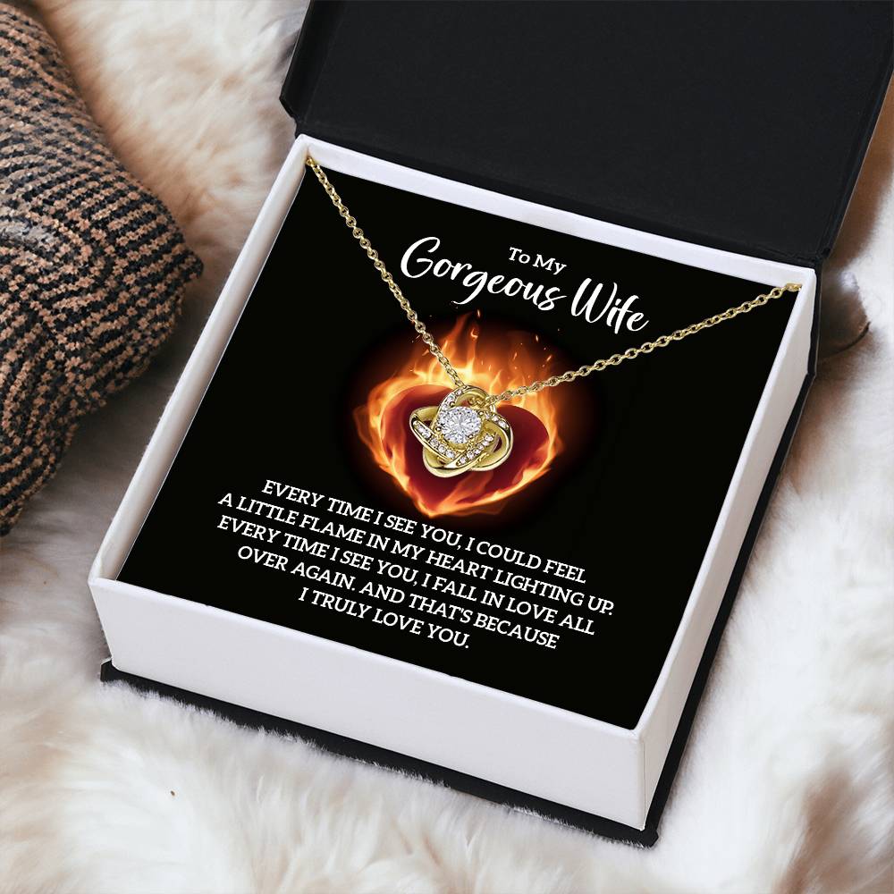 To My Wife Necklace Anniversary Gift For Wife Gift For Wife Wife Necklace Wife Birthday Gift Valentines Day Gift For Wife Love Knot Necklace