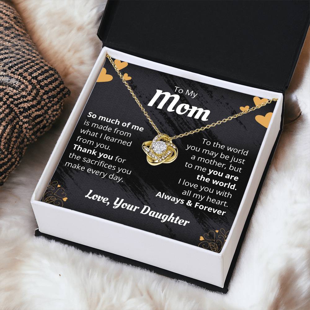 Mom - So Much Of Me - The Love Knot Necklace Love Knot Necklace