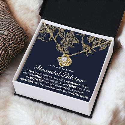 Financial Advisor Gift For Financial Advisor Gift Financial Advisor Appreciation Gift Love Knot Necklace