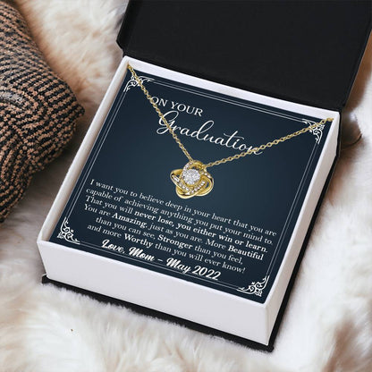 Graduation Gift For Her Phd Graduation Gift For Daughter High School Graduation Gift Doctorate Masters Degree Class O Love Knot Necklace