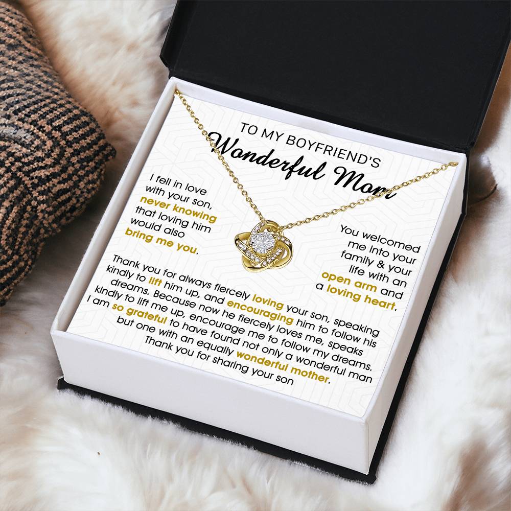 Gift For Boyfriend's Mom Bring Welcomed Fiercely Love Knot Necklace Love Knot Necklace