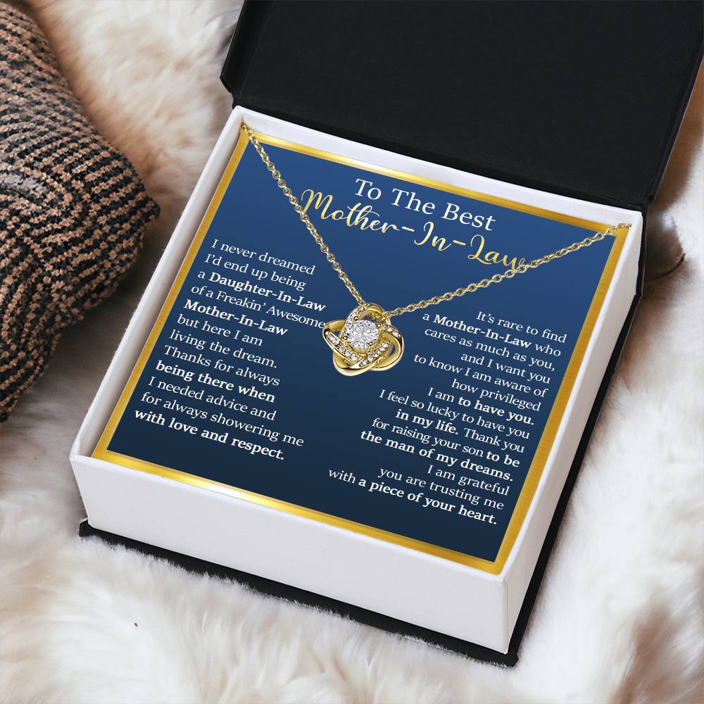 Gift For Mother-In-Law - Live The Dream - Love Knot Love Knot Necklace