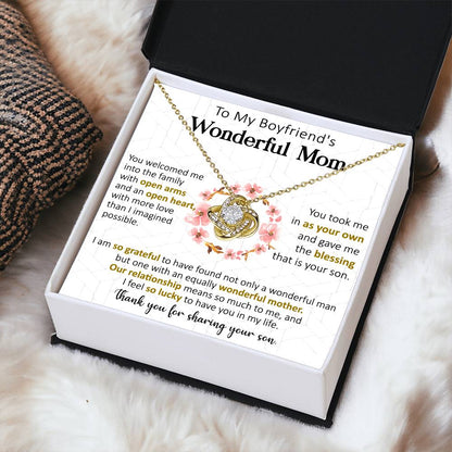 Gift For Boyfriend's Mom Welcomed Equally Wonder Mother Love Knot Necklace Love Knot Necklace