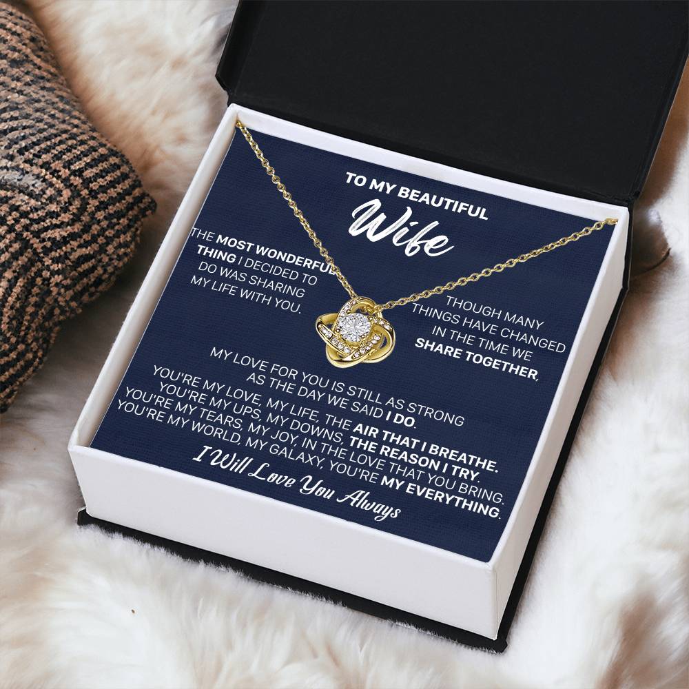 Gift For Wife I Do I Breath Love Knot Necklace Love Knot Necklace