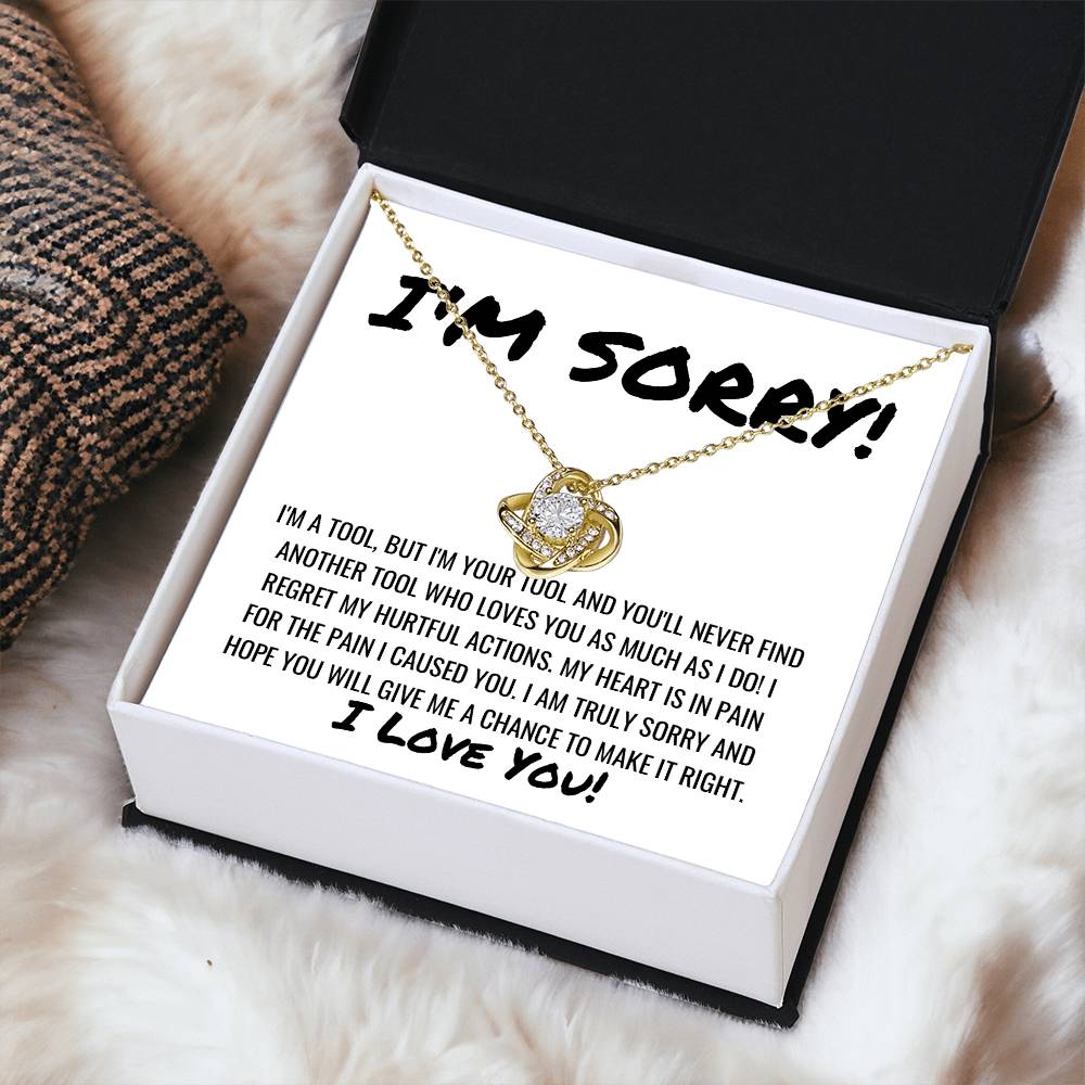 Sorry Apology Necklace 5 Love Knot Necklace