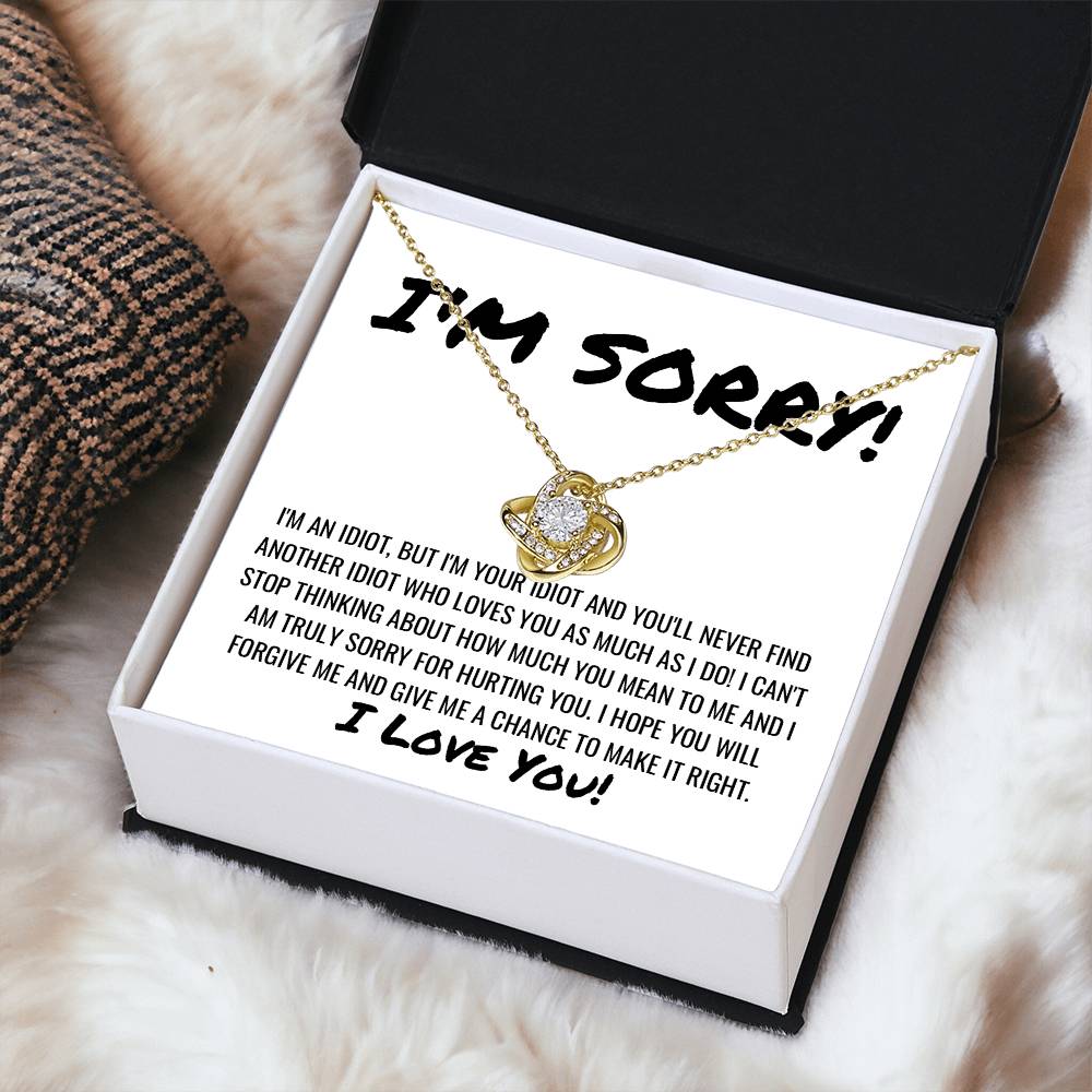 Sorry Apology Necklace 1 Love Knot Necklace