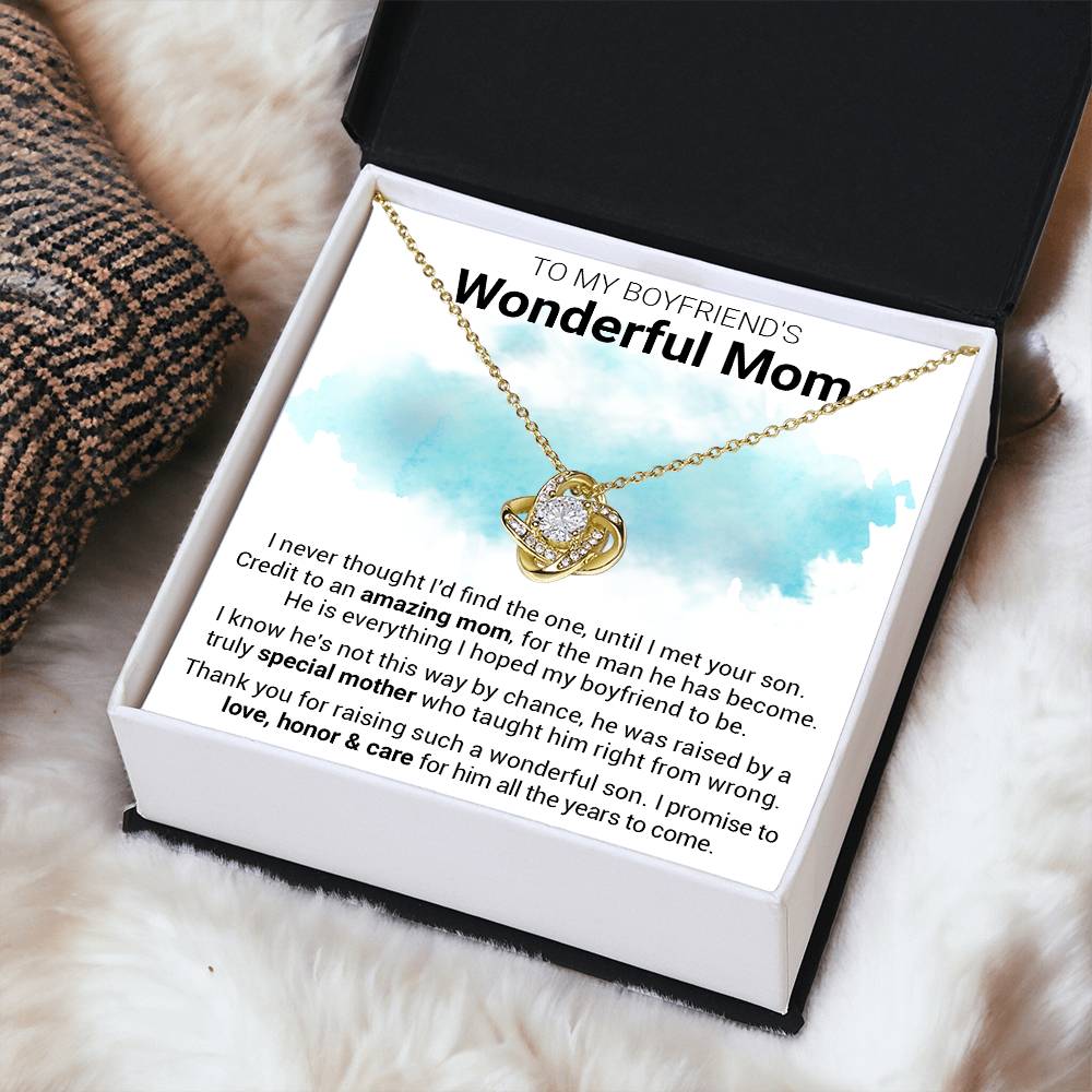 Gift For Boyfriend's Mom Credit Years To Come Love Knot Necklace Love Knot Necklace