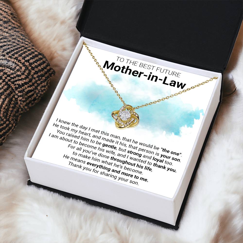 Gift For Future Mother-In-Law The One Love Knot Necklace Love Knot Necklace