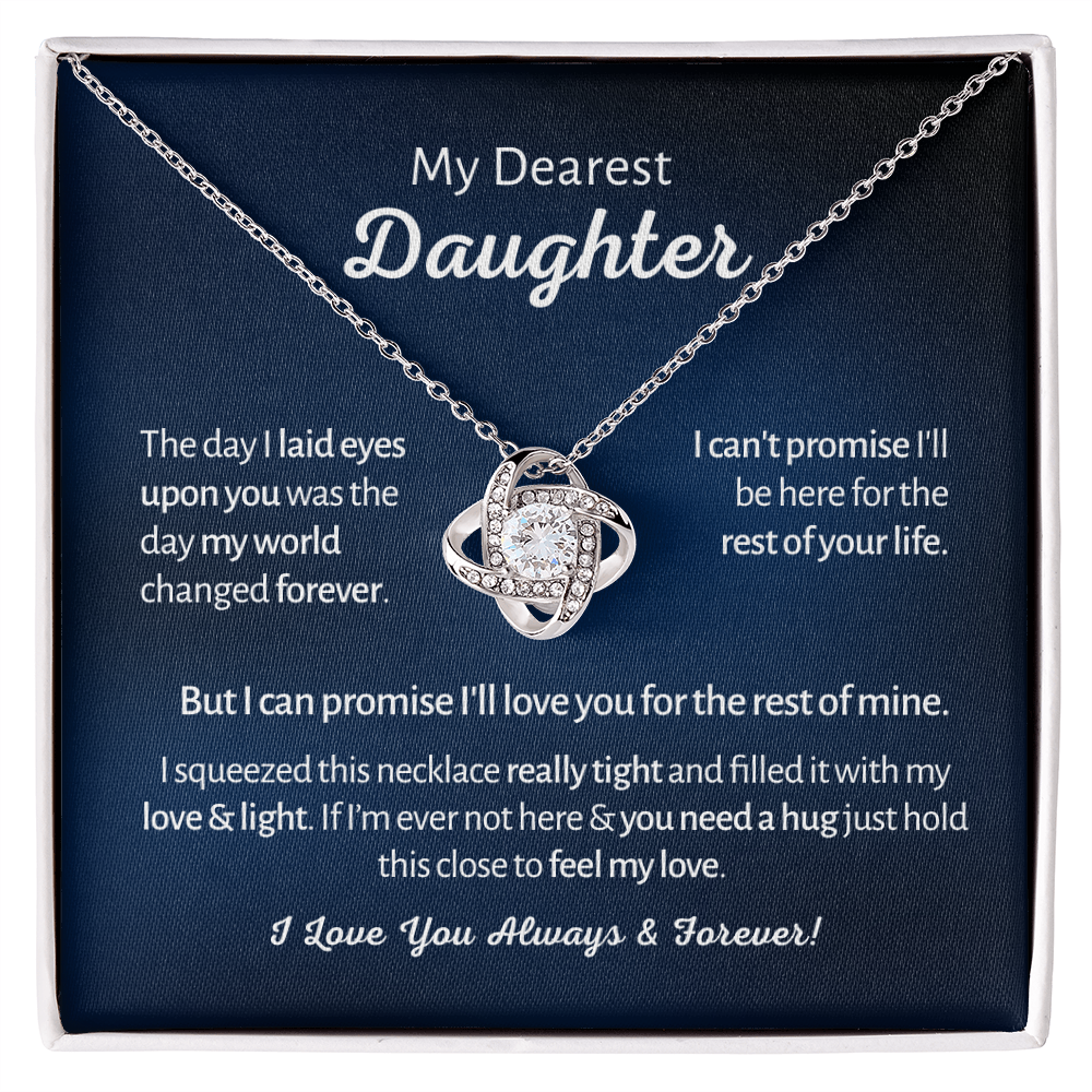 To My Dearest Daughter - Love Knot Necklace