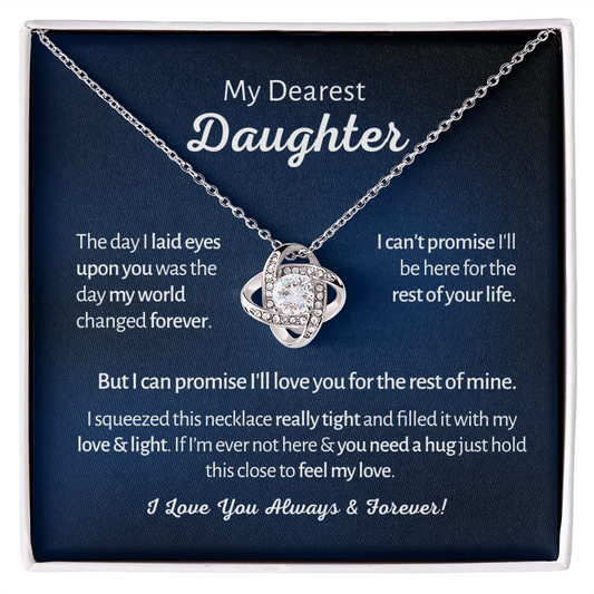 To My Dearest Daughter - Love Knot Necklace