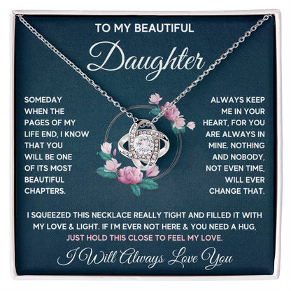 Gift For Daughter - Always Keep Me In Your Heart - Love Knot Necklace