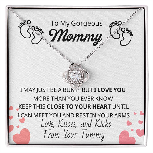 Gift for a mother to be - Gift for a pregnant women - Gift from baby - For mother -  gift for pregnant - Love Knot Necklace