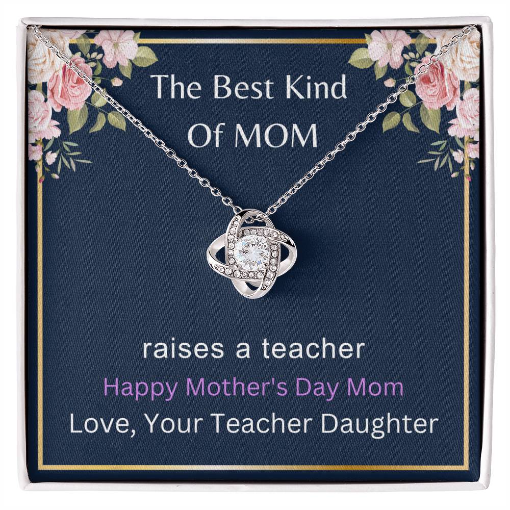 Teacher Mother's Day Mom Gifts - Love Knot Necklace