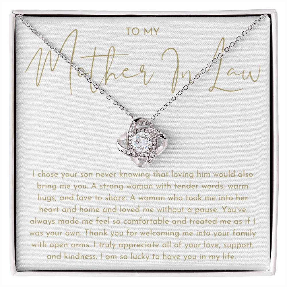 Mother In Law Wedding Gift - Love Knot Necklace Love Knot Necklace