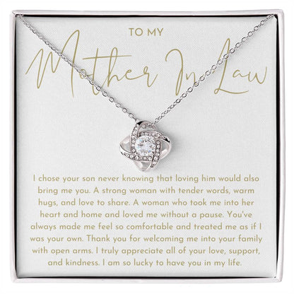 Mother In Law Wedding Gift - Love Knot Necklace Love Knot Necklace