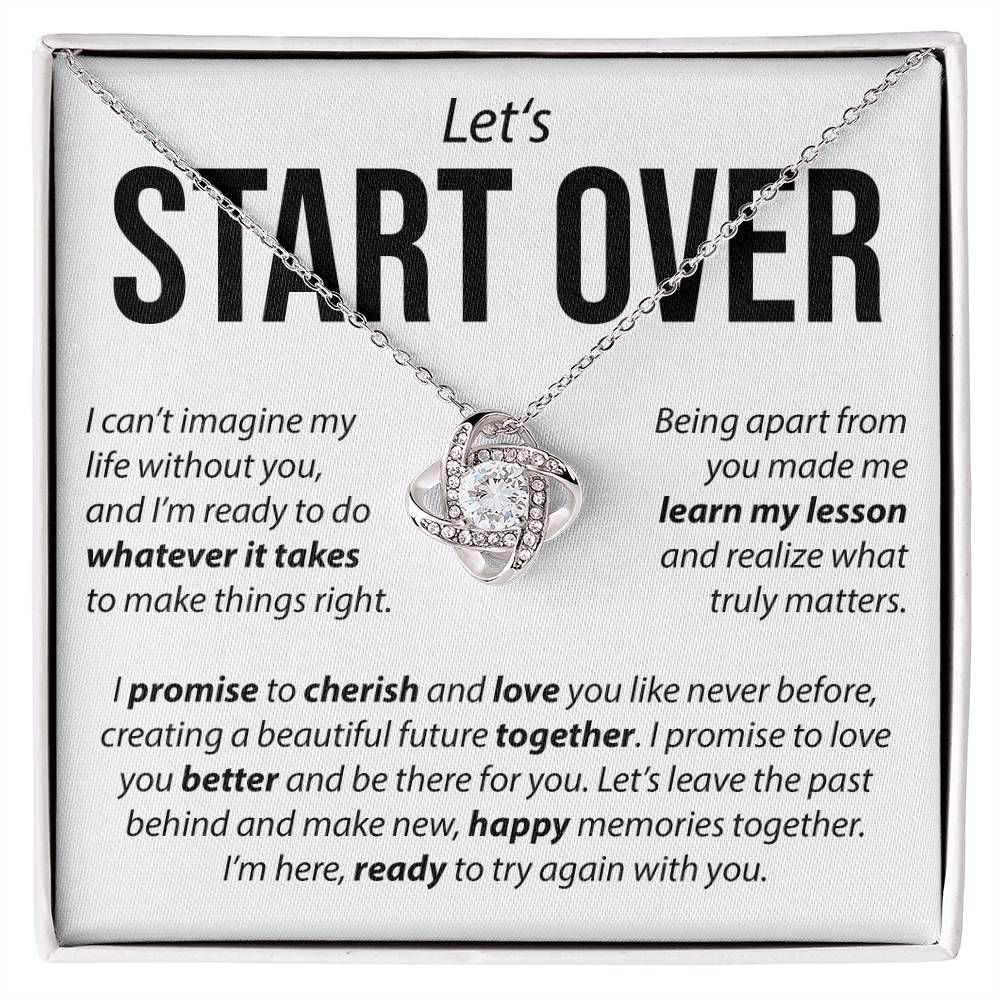 Let's Start Over - Love Knot Necklace Love Knot Necklace