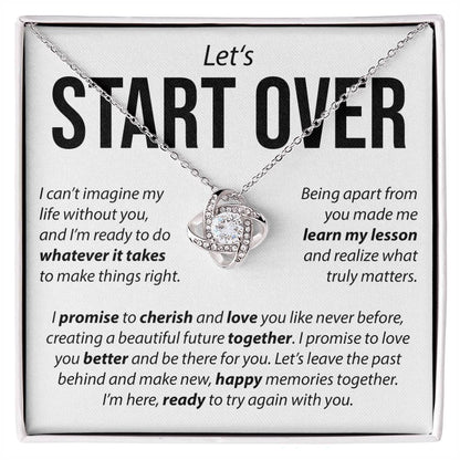 Let's Start Over - Love Knot Necklace Love Knot Necklace