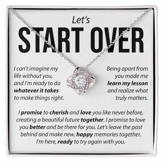 Let's Start Over - Love Knot Necklace Love Knot Necklace