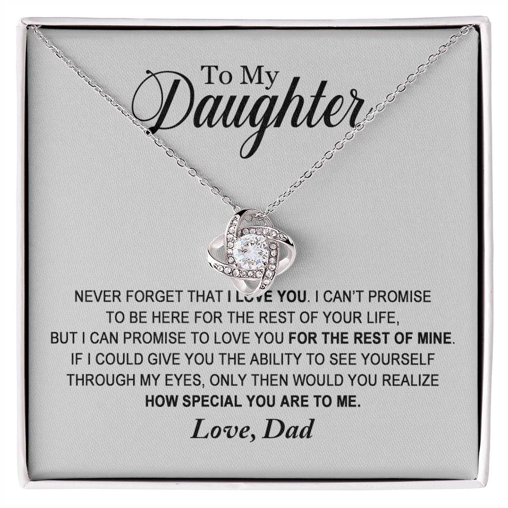 To My Daughter - How Special You Are To Me - Love Knot Necklace