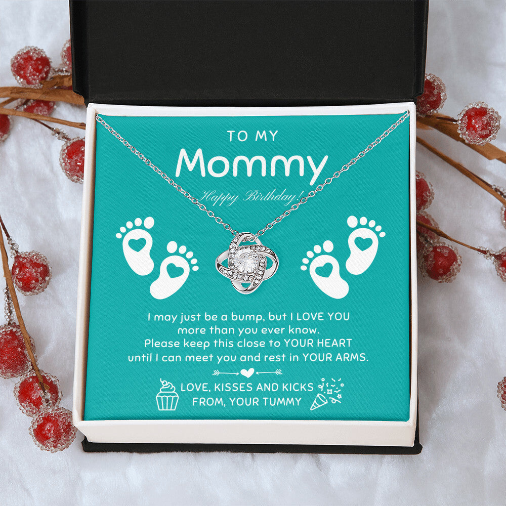 New Mom Birthday Pregnant Wife Birthday Gift Birthday Gift For Pregnant Wife Jewelry For Pregnant Wife Expecting Wife Birthday 1 Love Knot Necklace