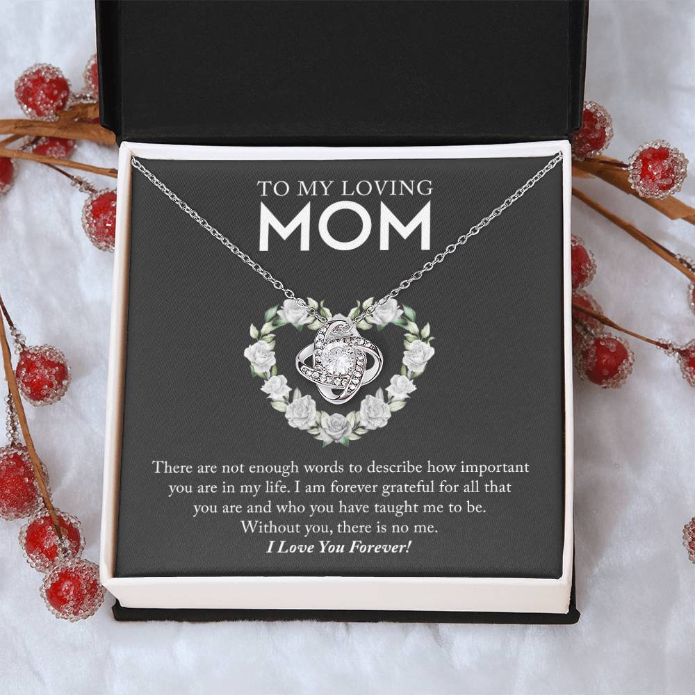 To My Loving Mom - Love Knot Necklace Love Knot Necklace