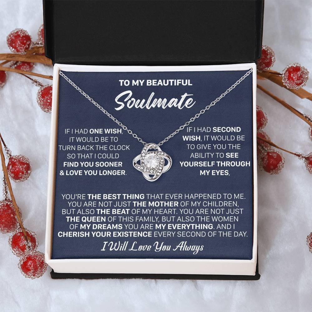 Gift For Your Soulmate - 2 Wish The Mother Love Knot Necklace Love Knot Necklace