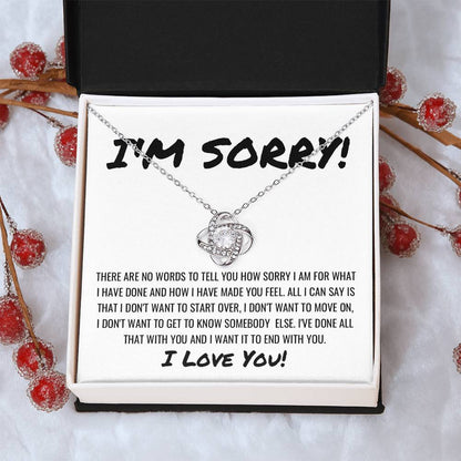 Heartfelt Apology Necklace Love Knot Necklace